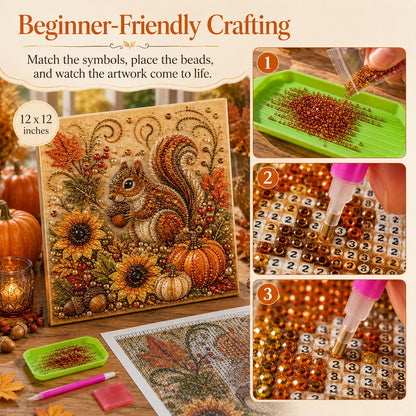 🍂✨Autumn Pearl & Rhinestone Mosaic Kit