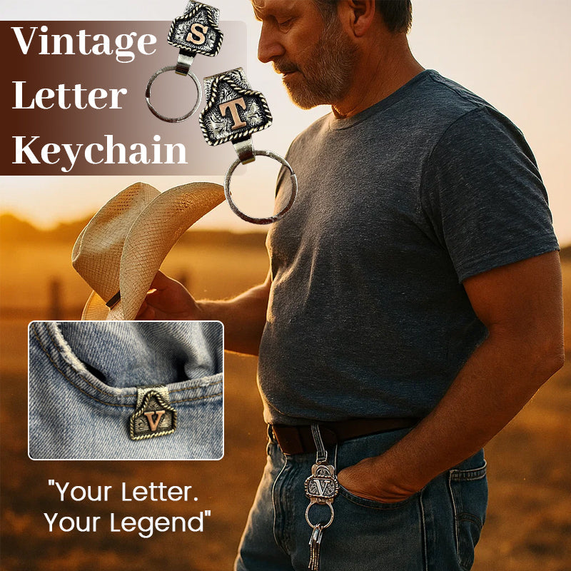 Vintage Letter Keychain🤠