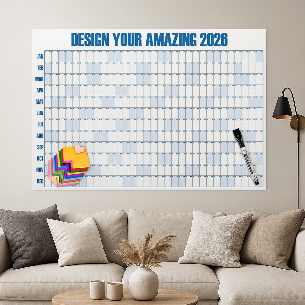 🎁100 color-coded adhesive labels and dry-erase marker included