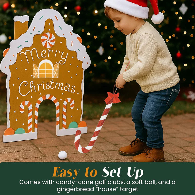 🔥LAST DAY 50% OFF -🎅 Gingerbread Golf Game Set - Best Christmas Game