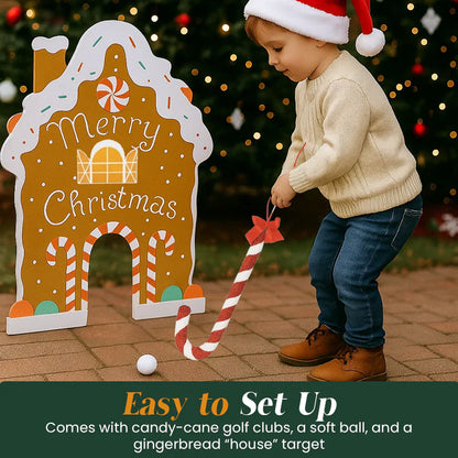 🔥LAST DAY 50% OFF -🎅 Gingerbread Golf Game Set - Best Christmas Game