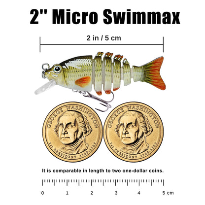 🎣44% OFF🔥 2'' Lifelike 6-Joint Micro Swimbait | Ultimate Freshwater Lure