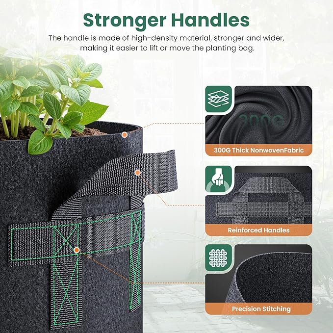 🌱[45% OFF TODAY] 5-Gallon Grow Bags (5-Pack)