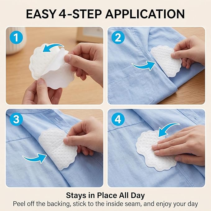 💧✨ Invisible Underarm Sweat Pads
