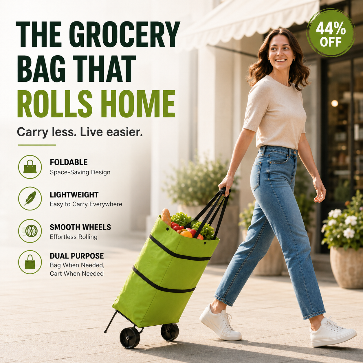 Foldable Grocery Cart Bag