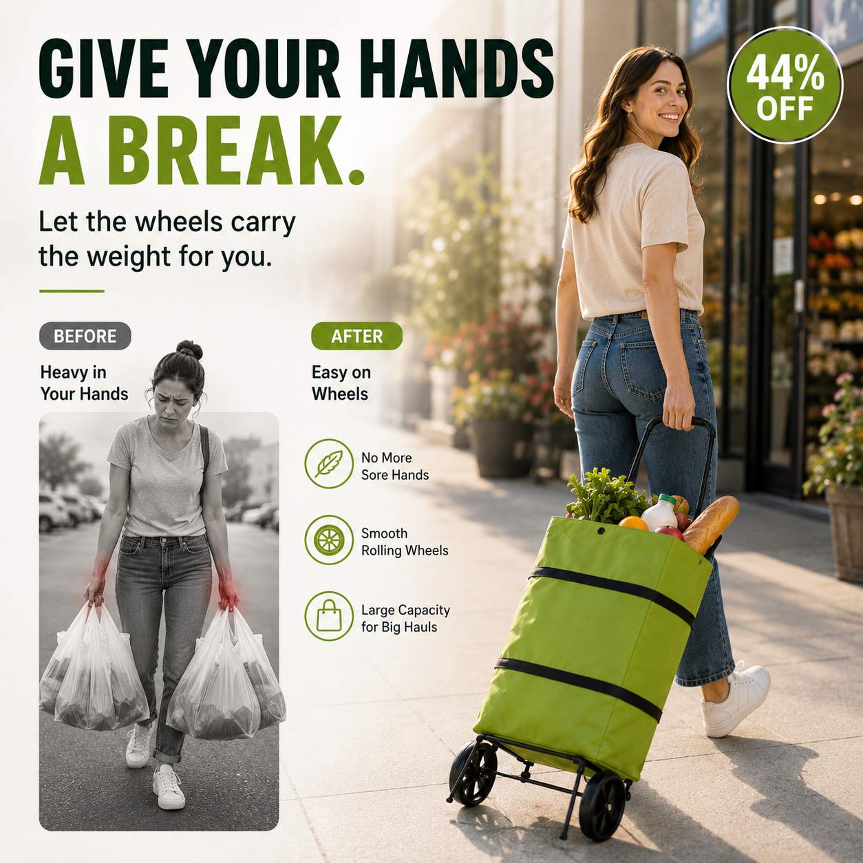 Foldable Grocery Cart Bag
