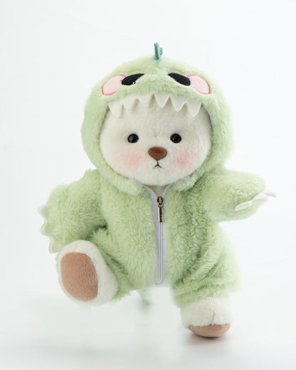 Furry Dino Bear | Handmade Jointed Teddy Bear Gift