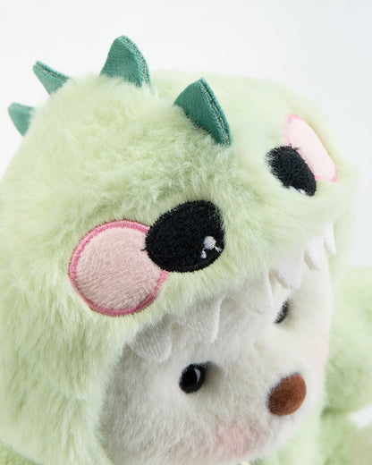 Furry Dino Bear | Handmade Jointed Teddy Bear Gift