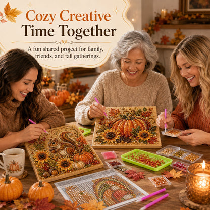 🍂✨Autumn Pearl & Rhinestone Mosaic Kit