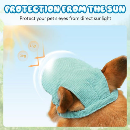 Corduroy Dog Sun Hat – Cute UV-Shade Hat for Sunny Walks
