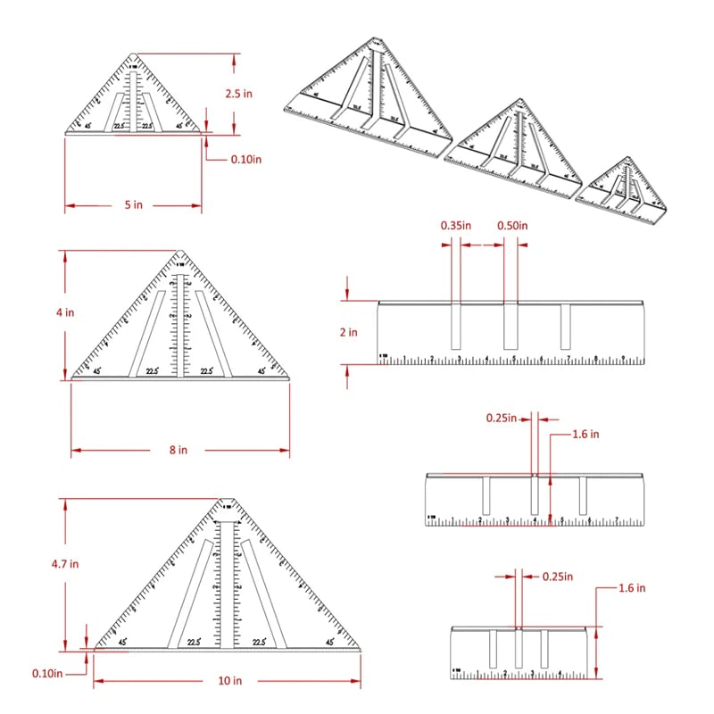Heavy-Duty Metalworking Miter Square for Tubing Layout 📐