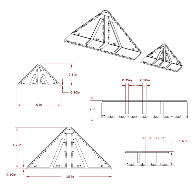 Heavy-Duty Metalworking Miter Square for Tubing Layout 📐