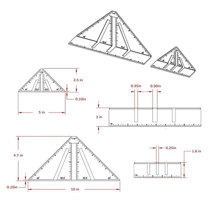 Heavy-Duty Metalworking Miter Square for Tubing Layout 📐