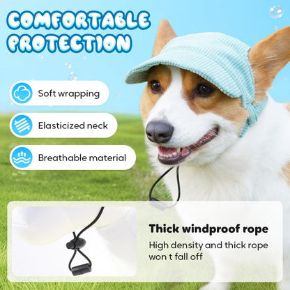 Corduroy Dog Sun Hat – Cute UV-Shade Hat for Sunny Walks
