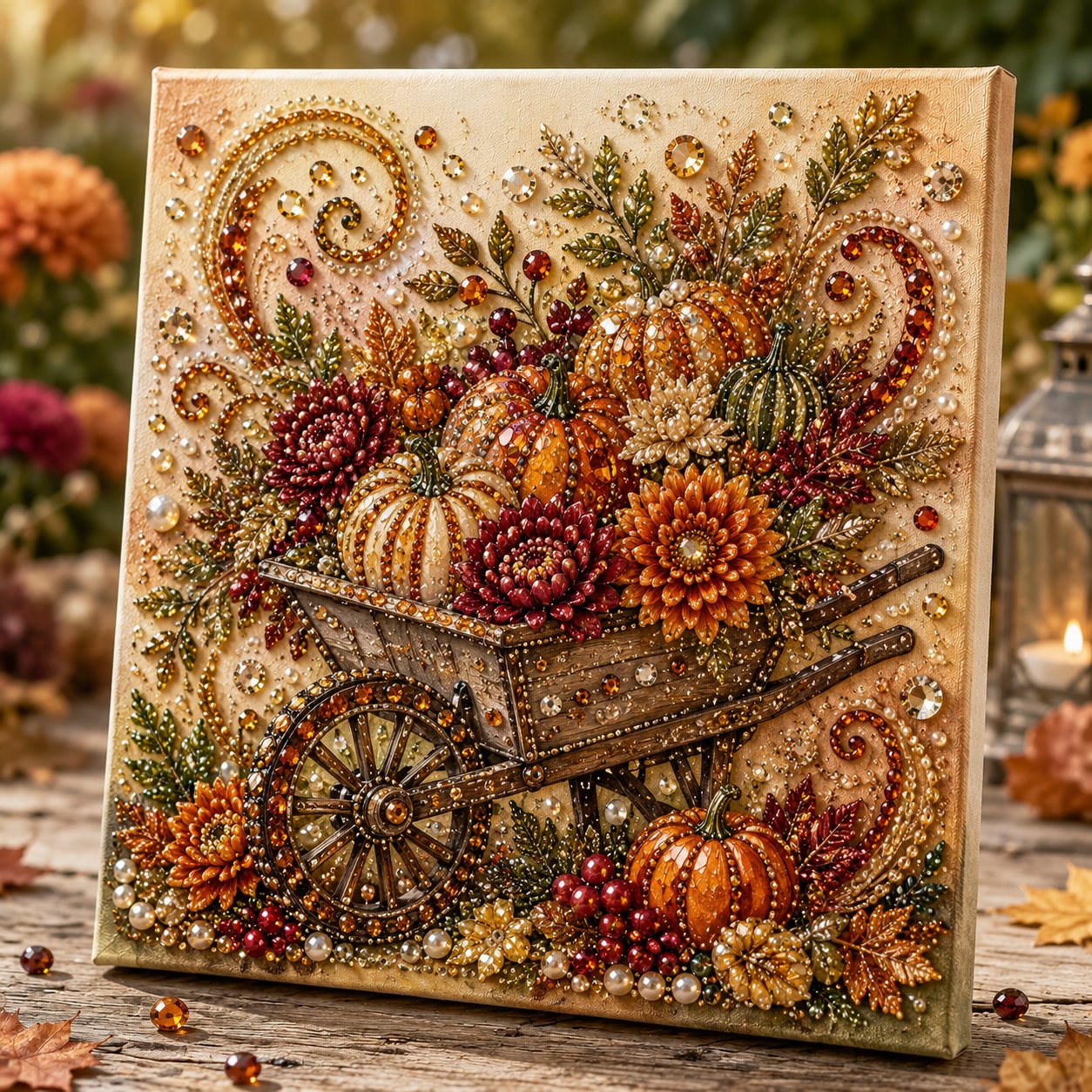 🍂✨Autumn Pearl & Rhinestone Mosaic Kit