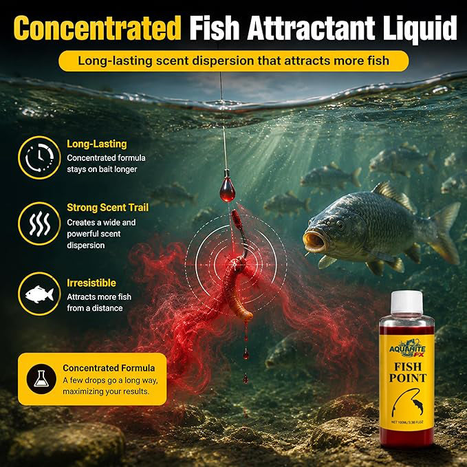 🎣 AquaBite FX™ Ultimate Fish Attractant – Fast-Acting Red Worm Formula