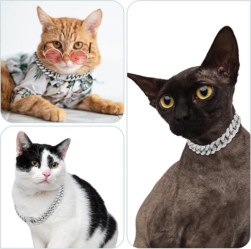 🔥 Iced-Out Cuban Link Collar – The Ultimate Bling Chain for Cats & Dogs 🐱🐶