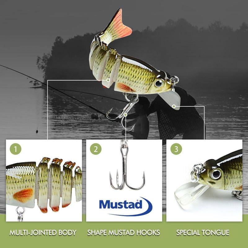 🎣44% OFF🔥 2'' Lifelike 6-Joint Micro Swimbait | Ultimate Freshwater Lure