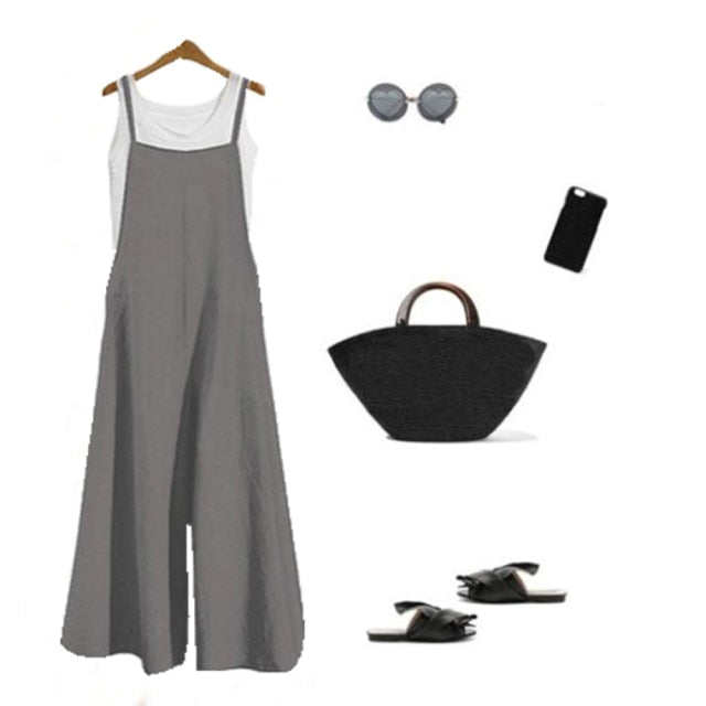 Strap Loose Jumpsuit Summer Casual